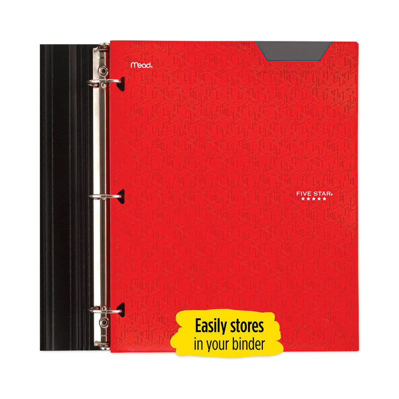 Five Star Two-Pocket Stay-Put Plastic Folder, 11 x 8.5, Assorted, 4/Pack