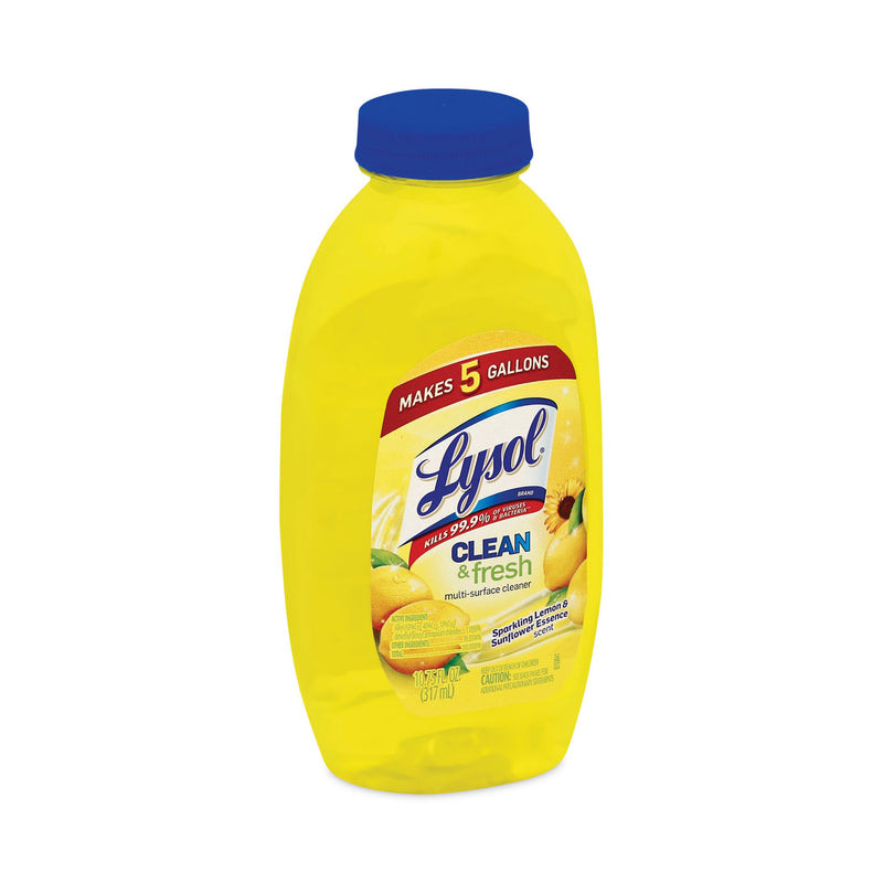 LYSOL Clean and Fresh Multi-Surface Cleaner, Sparkling Lemon and Sunflower Essence, 10.75 oz Bottle, 20/Carton