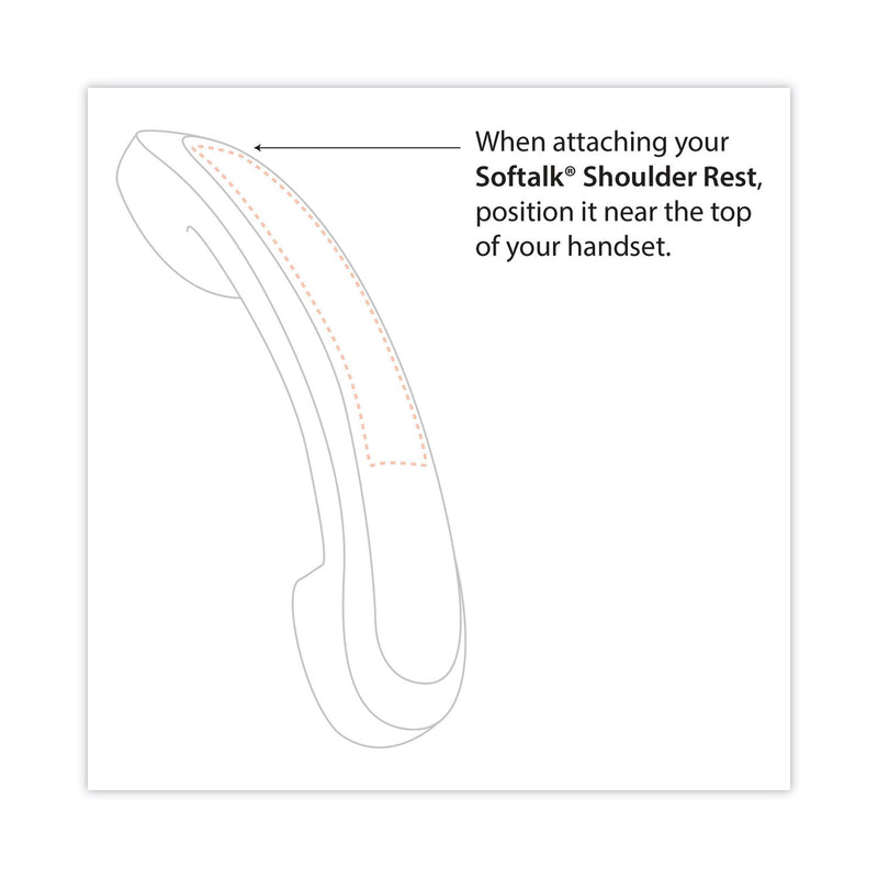 Softalk Standard Telephone Shoulder Rest, 2.63 x 7.5 x 2.25, Ivory