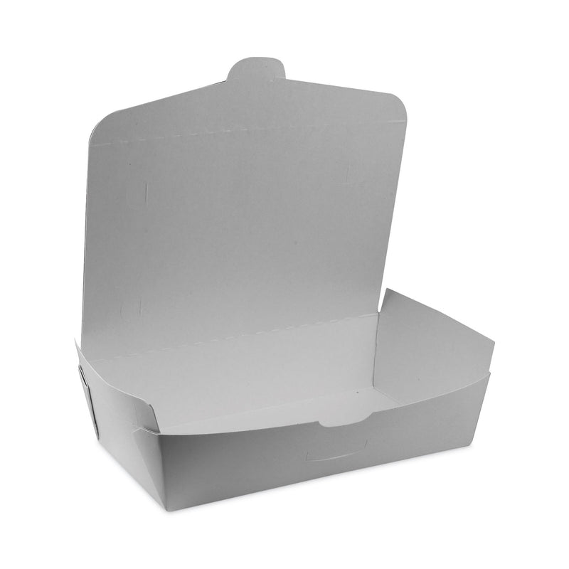 Pactiv Evergreen EarthChoice OneBox Paper Box, 77 oz, 9 x 4.85 x 2.7, White, 162/Carton