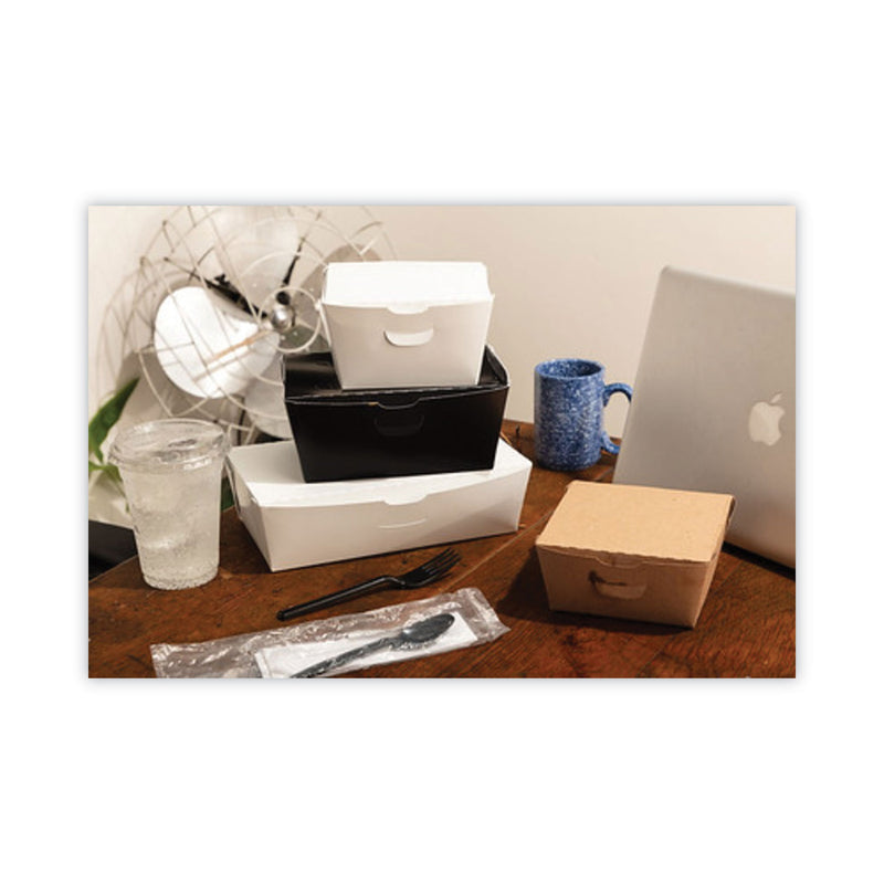 Pactiv Evergreen EarthChoice OneBox Paper Box, 77 oz, 9 x 4.85 x 2.7, White, 162/Carton