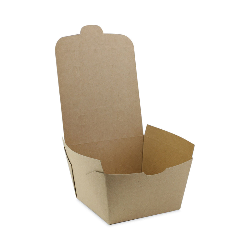 Pactiv Evergreen EarthChoice OneBox Paper Box, 46 oz, 4.5 x 4.5 x 3.25, Kraft, 200/Carton