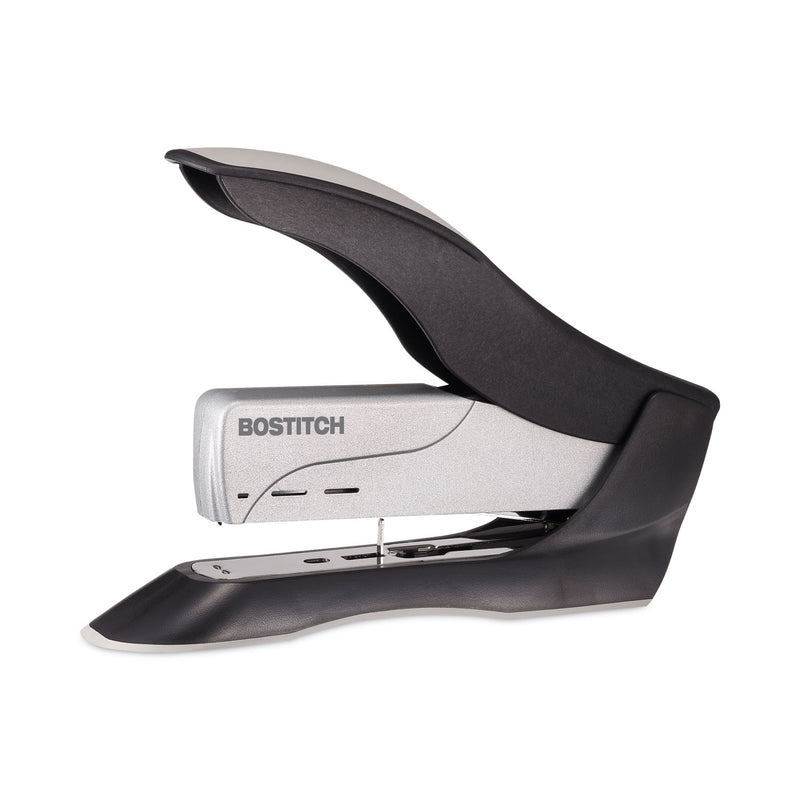 Bostitch Spring-Powered Premium Heavy-Duty Stapler, 100-Sheet Capacity, Black/Silver