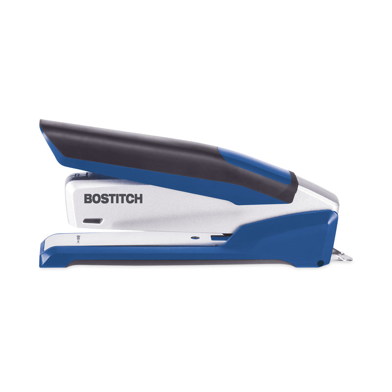 Bostitch InPower Spring-Powered Premium Desktop Stapler, 28-Sheet Capacity, Blue/Silver