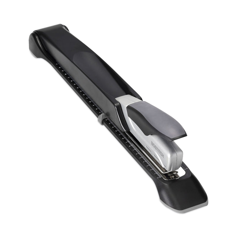 Bostitch Long Reach Stapler, 25-Sheet Capacity, 12" Throat, Black/Silver