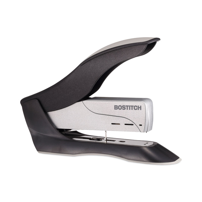 Bostitch Spring-Powered Premium Heavy-Duty Stapler, 100-Sheet Capacity, Black/Silver