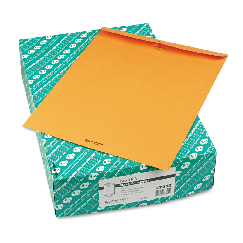 Quality Park Clasp Envelope, 32 lb Bond Weight Kraft,