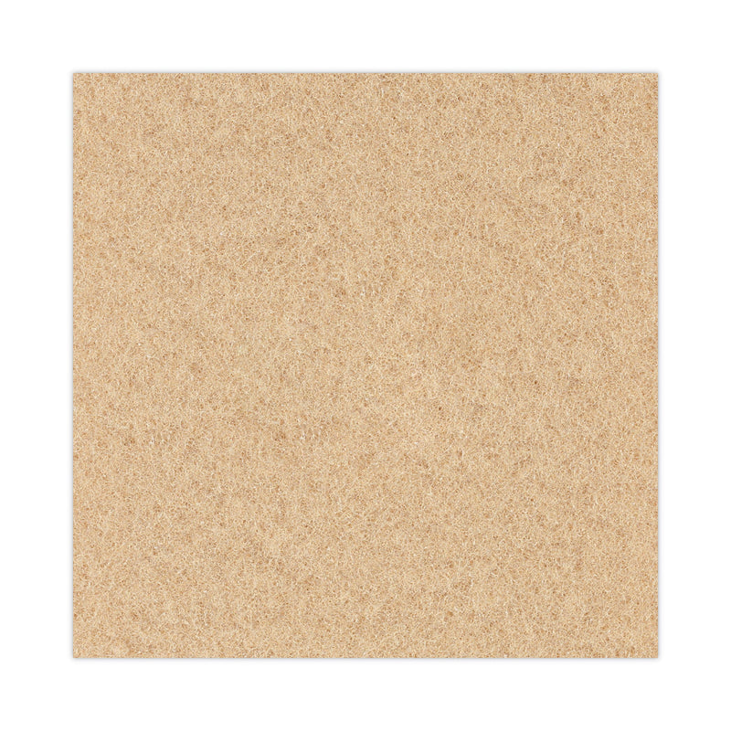 Boardwalk Burnishing Floor Pads, 20" Diameter, Tan, 5/Carton