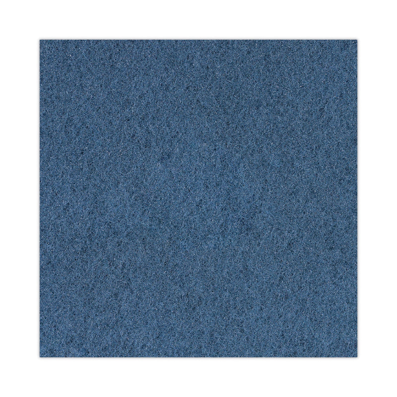 Boardwalk Scrubbing Floor Pads, 20" Diameter, Blue, 5/Carton