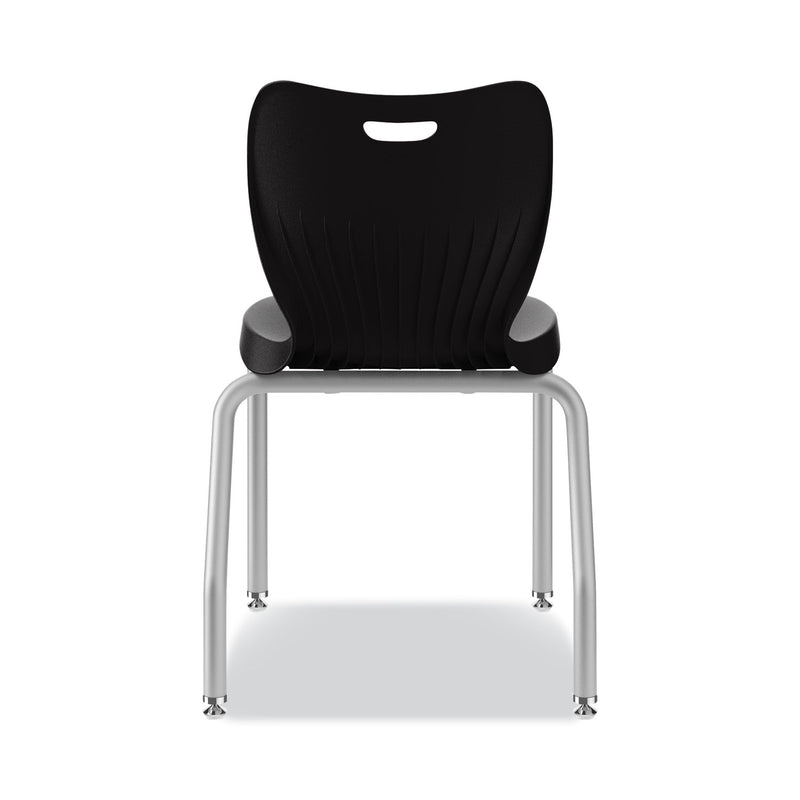 HON SmartLink Four-Leg Chair, 19.5" x 19.63" x 31", Onyx Seat, Onyx Base, 4/Carton