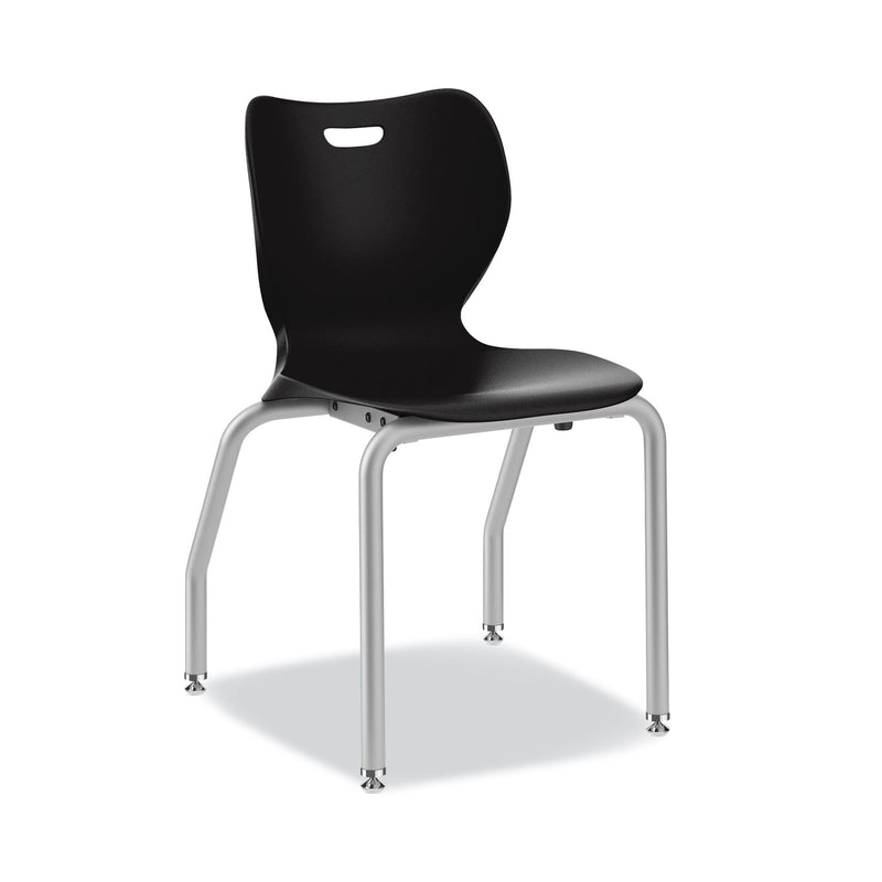 HON SmartLink Four-Leg Chair, 19.5" x 19.63" x 31", Onyx Seat, Onyx Base, 4/Carton