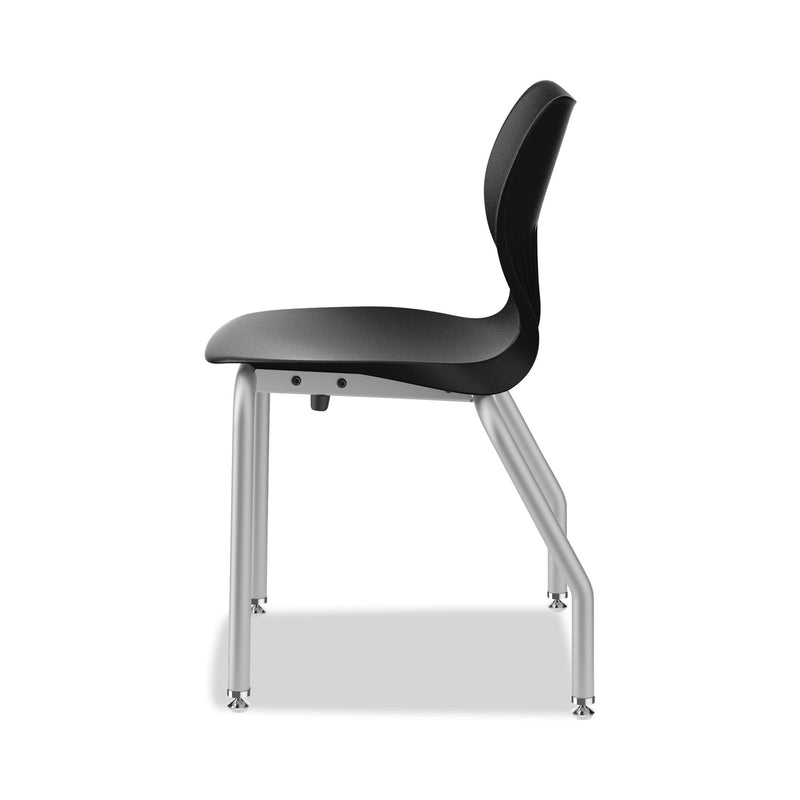 HON SmartLink Four-Leg Chair, 19.5" x 19.63" x 31", Onyx Seat, Onyx Base, 4/Carton