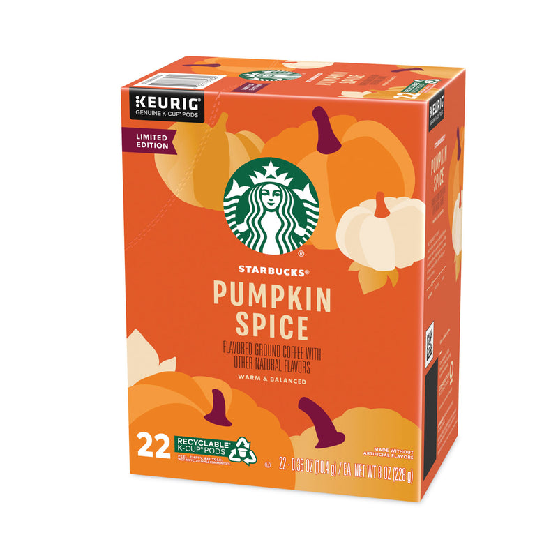 Starbucks Pumpkin Spice Coffee, K-Cups, 22/Box, 4 Boxes/Carton