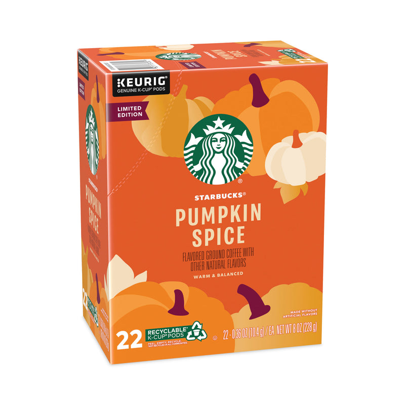 Starbucks Pumpkin Spice Coffee, K-Cups, 22/Box, 4 Boxes/Carton