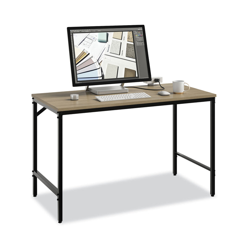 Safco Simple Work Desk, 45.5" x 23.5" x 29.5", Walnut