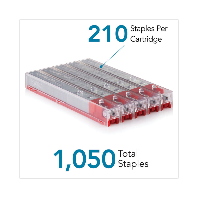 Rapid Staple Cartridge, 0.47" Leg, 0.5" Crown, Steel, 210/Cartridge, 5 Cartridges/Pack, 1,050/Pack