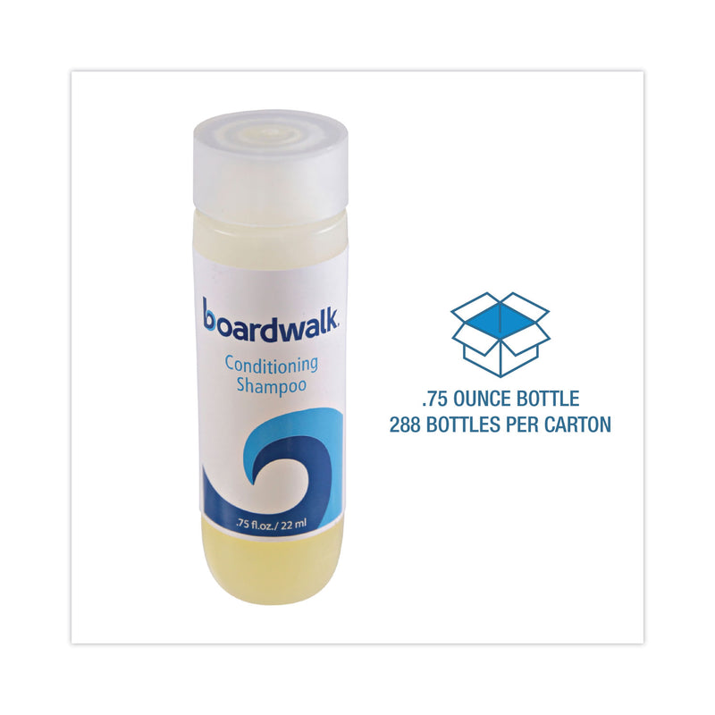 Boardwalk Conditioning Shampoo, Floral Fragrance, 0.75 oz. Bottle, 288/Carton
