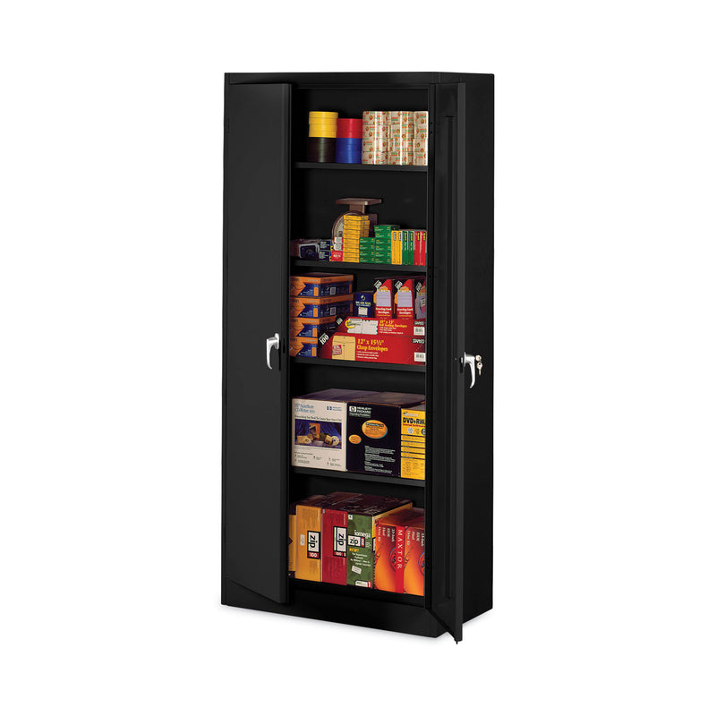 Alera Assembled 78" High Heavy-Duty Welded Storage Cabinet, Four Adjustable Shelves, 36w x 24d, Black