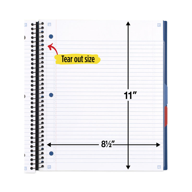 Five Star Advance Wirebound Notebook, 3 Subject, Medium/College Rule, Randomly Assorted Covers, 11 x 8.5, 150 Sheets