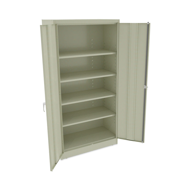 Alera Assembled 72" High Heavy-Duty Welded Storage Cabinet, Four Adjustable Shelves, 36w x 18d, Putty