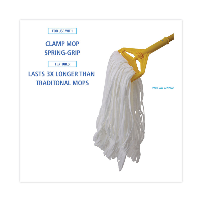 Boardwalk Mop Head, Looped, Enviro Clean With Tailband, Large, White, 12/Carton