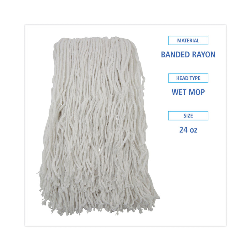 Boardwalk Banded Rayon Cut-End Mop Heads,