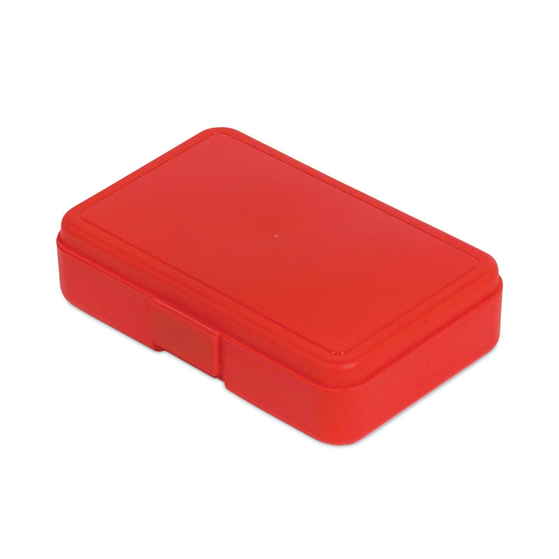 deflecto Antimicrobial Pencil Box, 7.97 x 5.43 x 2.02, Red