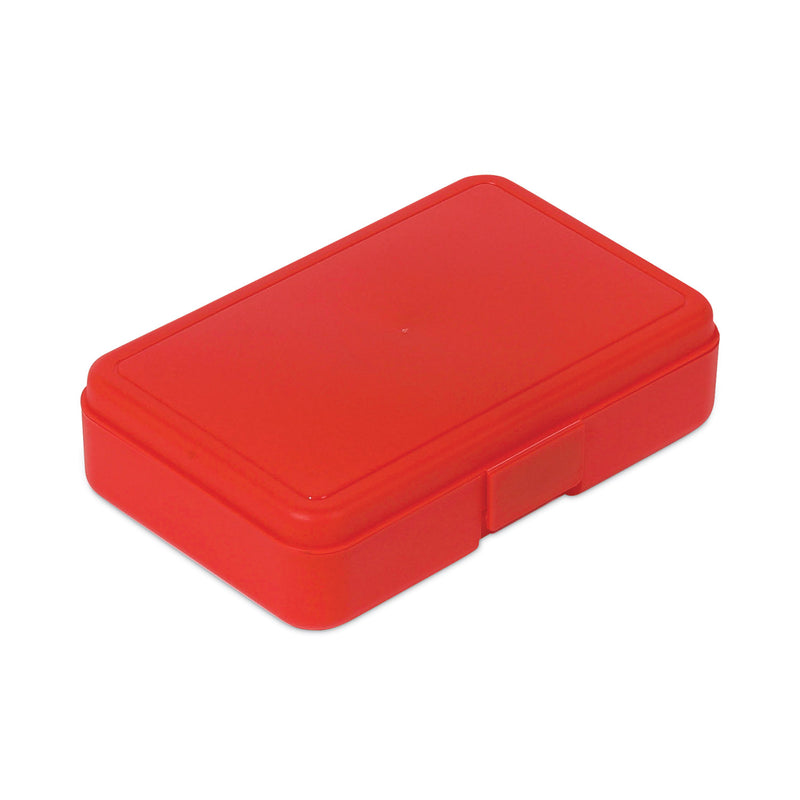 deflecto Antimicrobial Pencil Box, 7.97 x 5.43 x 2.02, Red