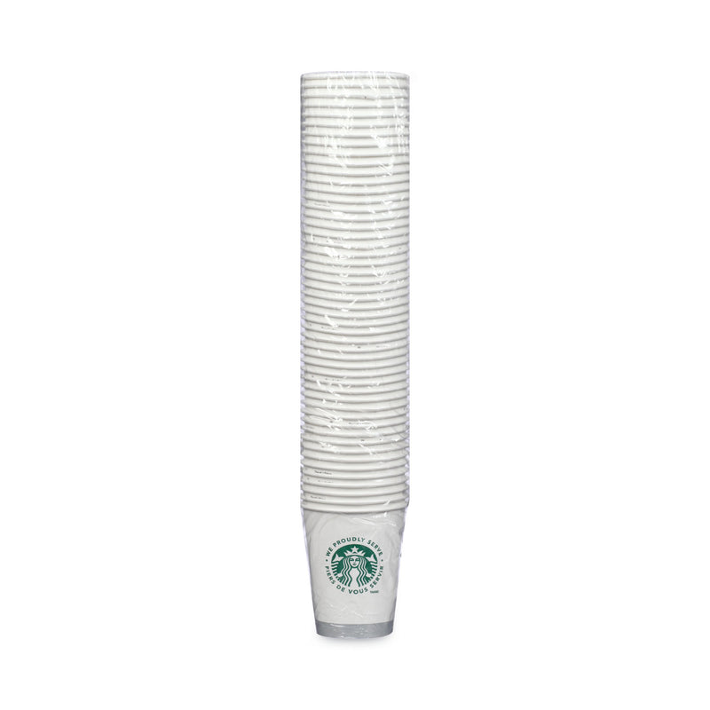 Starbucks Hot Cups, 12 oz, White with Green Starbucks Logo, 1,000/Carton