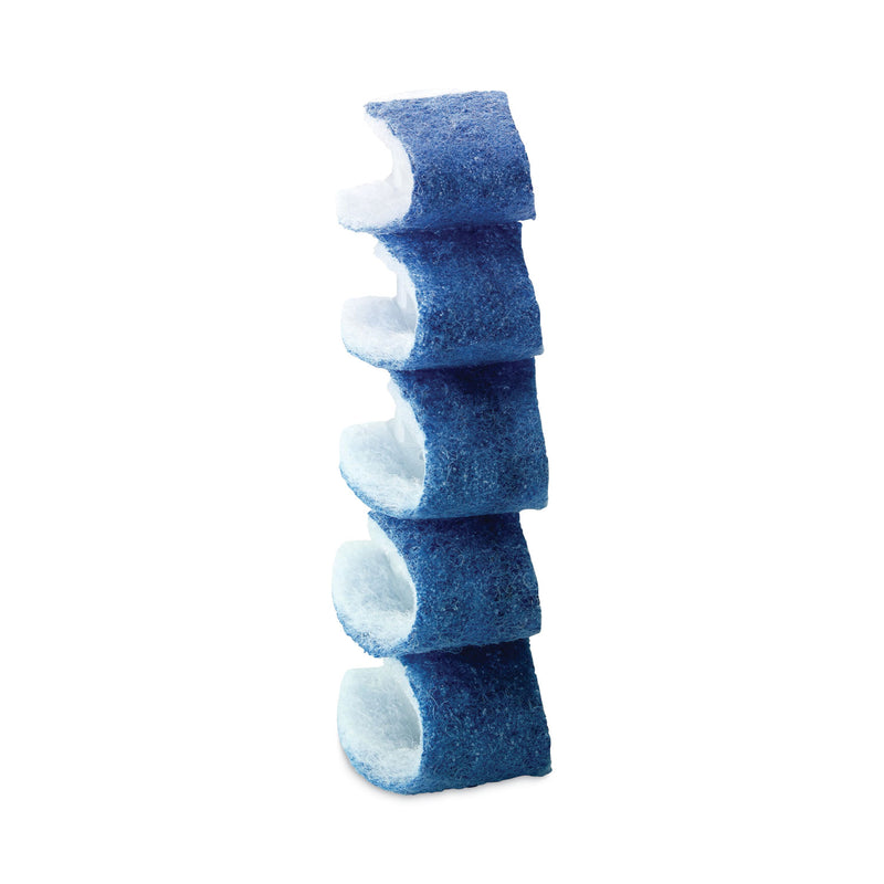 Scotch-Brite Disposable Toilet Scrubber Refill, Blue/White, 10/Pack