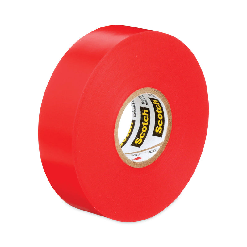 3M Scotch 35 Vinyl Electrical Color Coding Tape, 3" Core, 0.75" x 66 ft, Red