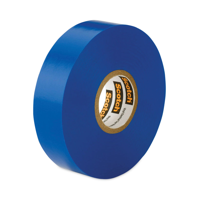 3M Scotch 35 Vinyl Electrical Color Coding Tape, 3" Core, 0.75" x 66 ft, Blue