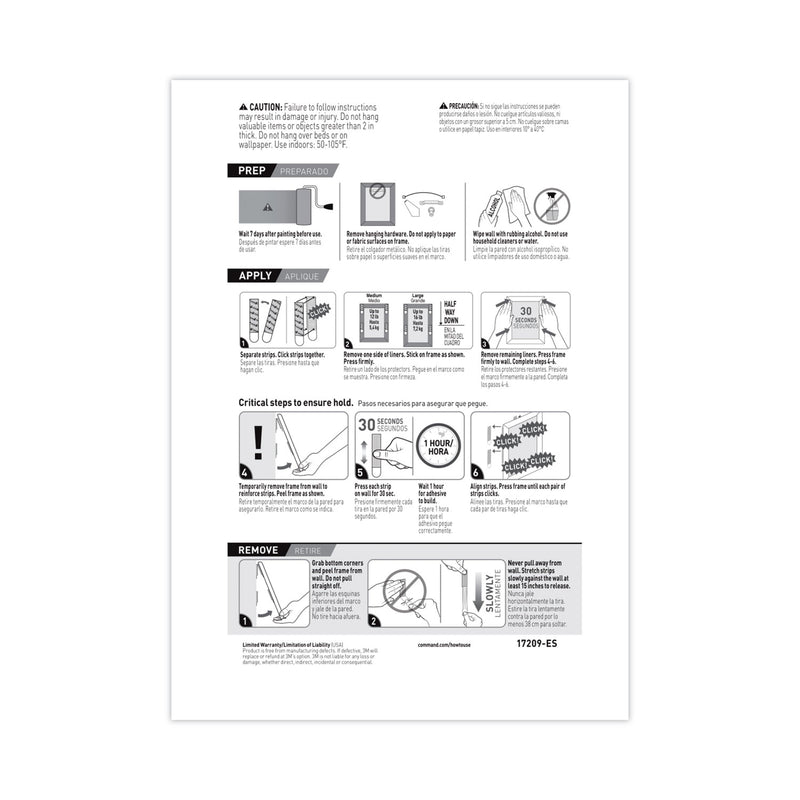 Command Picture Hanging Strips, Value Pack, Removable, (8) Large 0.63 x 3.63 Pairs, (4) Medium 0.5 x 2.75 Pairs, White