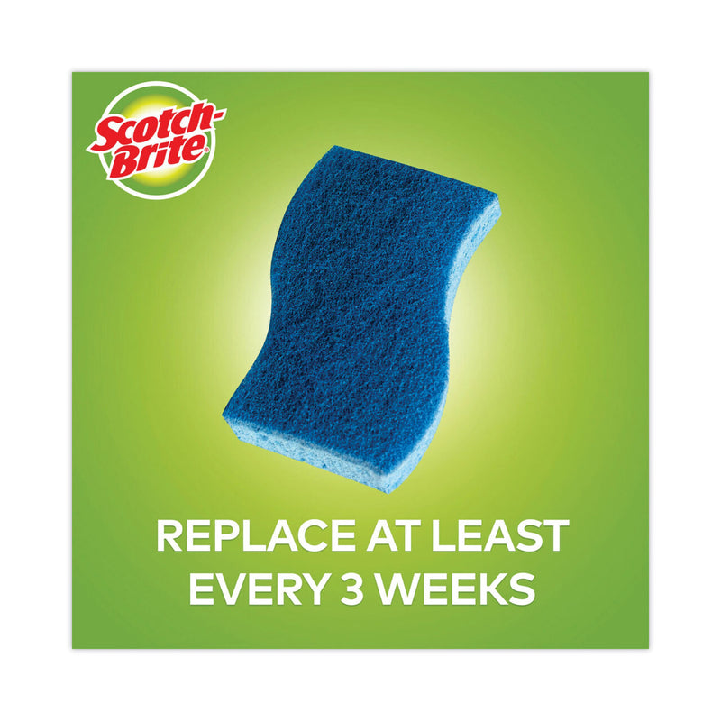 Scotch-Brite Non-Scratch Multi-Purpose Scrub Sponge, 4.4 x 2.6, 0.8" Thick, Blue, 3/Pack