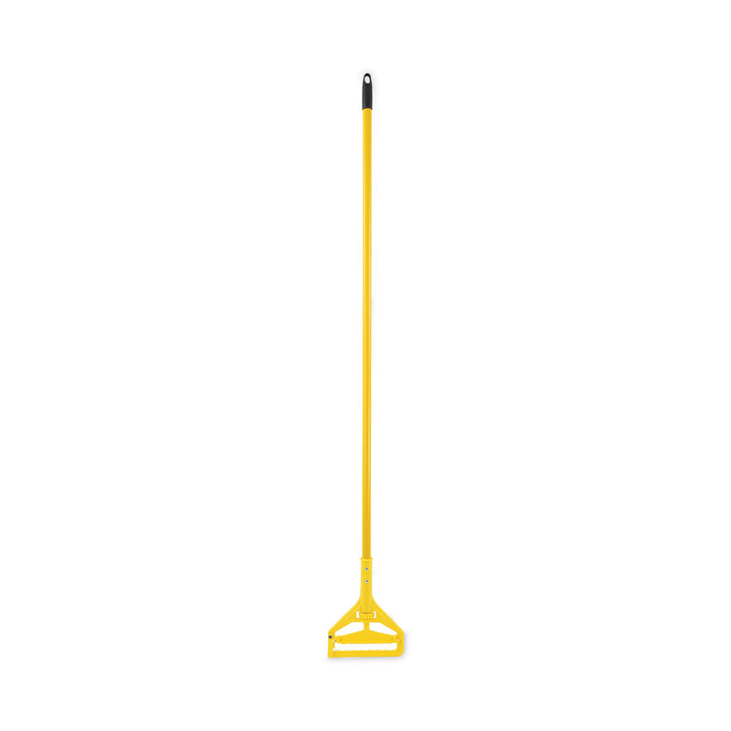 Boardwalk Looped End Mop Kit, Medium Blue Cotton/Rayon/Synthetic Head, 60" Yellow Metal/Polypropylene Handle