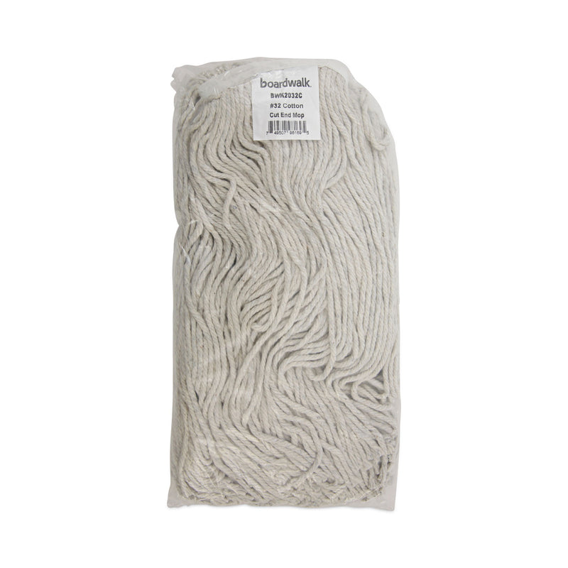 Boardwalk Cut-End Wet Mop Head, Cotton, No. 32, White