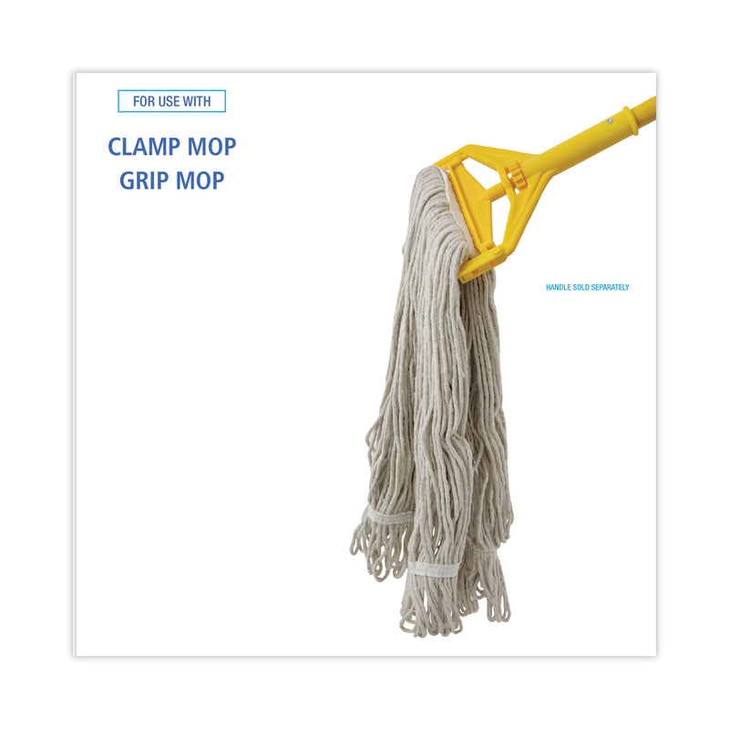 Boardwalk Pro Loop Web/Tailband Wet Mop Head, Cotton, 12/Carton