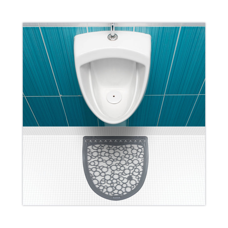 Boardwalk Urinal Mat 2.0, Rubber, 17.5 x 20, Gray/White, 6/Carton