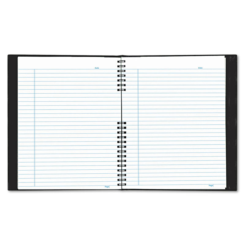 Blueline EcoLogix NotePro Executive Notebook, 1 Subject, Medium/College Rule, Black Cover, 11 x 8.5, 100 Sheets