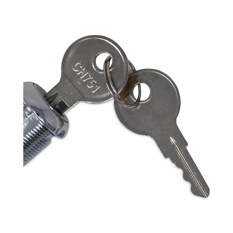 Rubbermaid Replacement Lock and Keys for Cleaning Carts, Silver