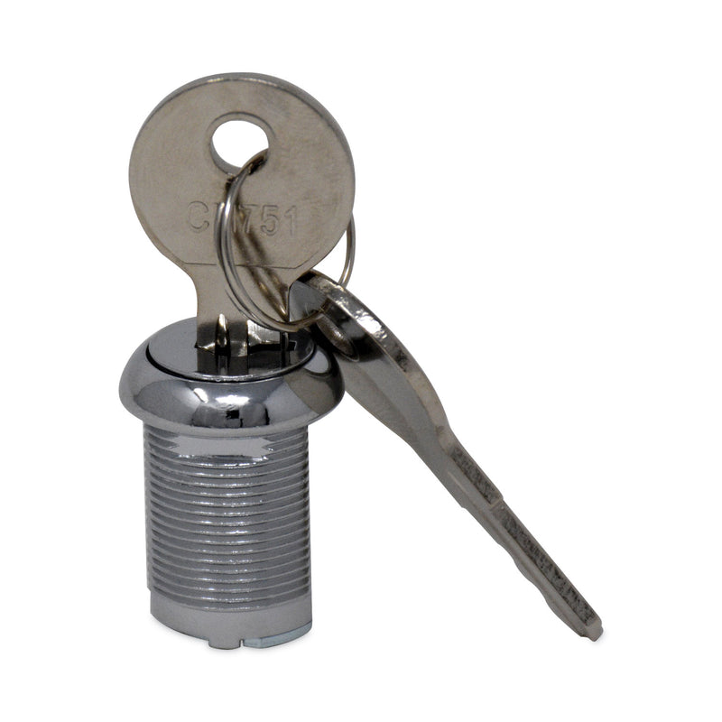 Rubbermaid Replacement Lock and Keys for Cleaning Carts, Silver