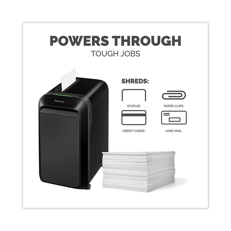 Fellowes Powershred LX220 Micro-Cut Shredder, 20 Manual Sheet Capacity, Black