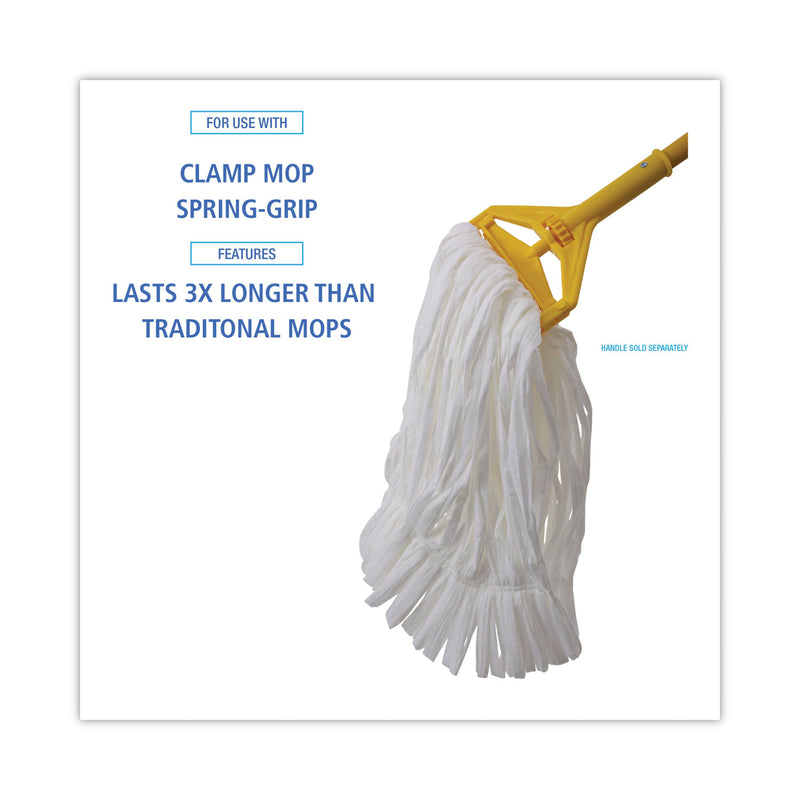 Boardwalk Mop Head, Looped, Enviro Clean With Tailband, Medium, White, 12/Carton