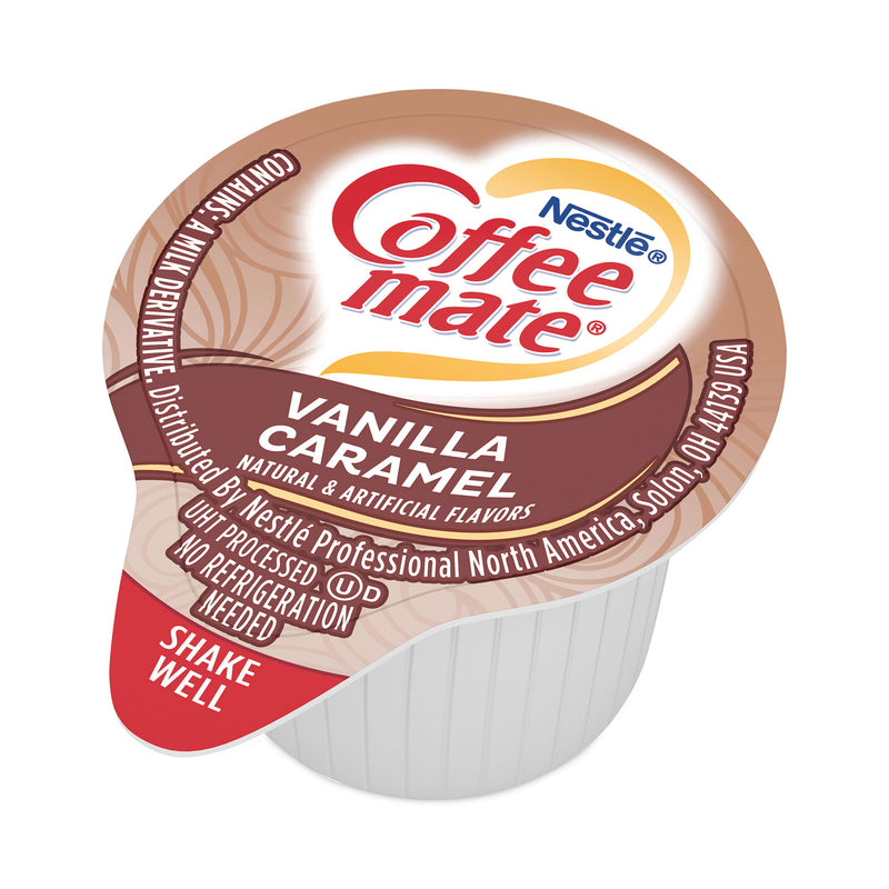 Coffee mate Liquid Coffee Creamer, Vanilla Caramel, 0.38 oz Mini Cups, 50/Box, 4 Boxes/Carton, 200 Total/Carton