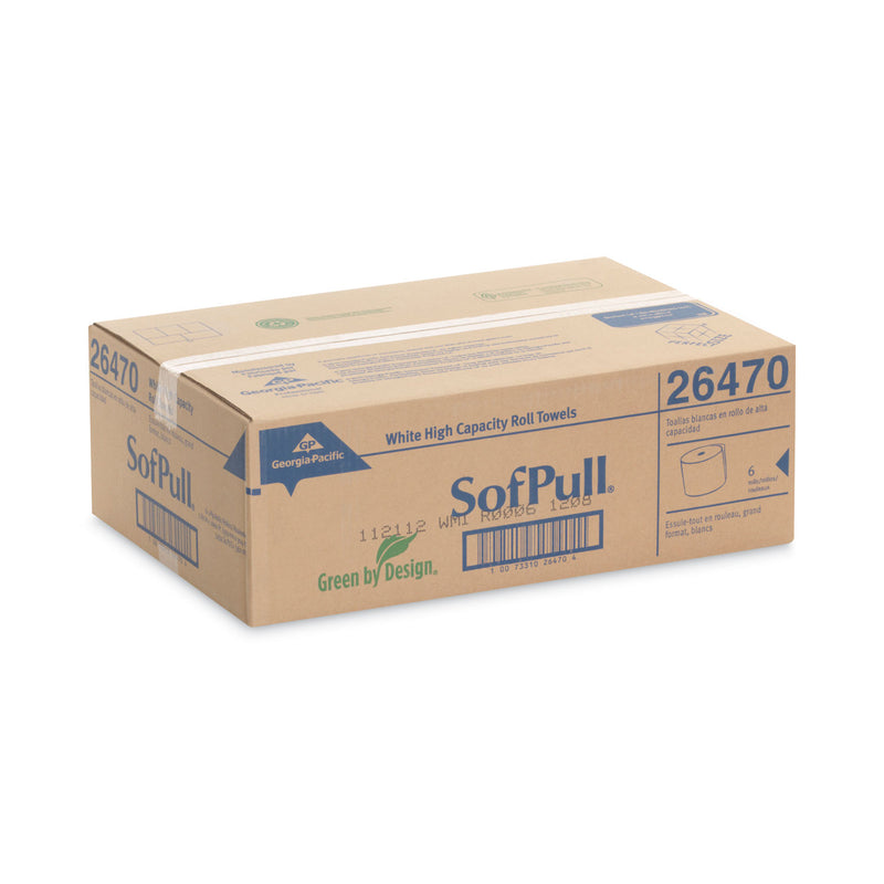 Georgia Pacific Hardwound Roll Paper Towel, Nonperforated, 7.87" x 1,000 ft, White, 6 Rolls/Carton