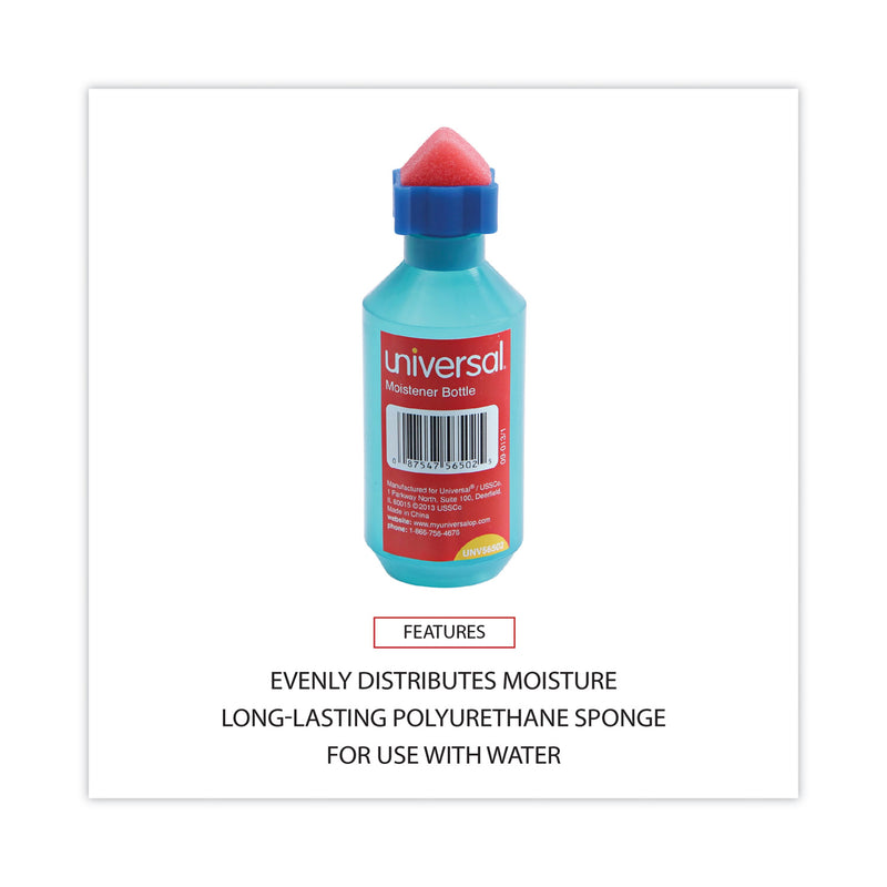 Universal Squeeze Bottle Moistener, 2 oz, Blue