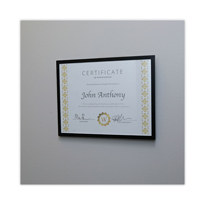 Universal Metal Photo Frame, Aluminum, 8.5 x 11, Black