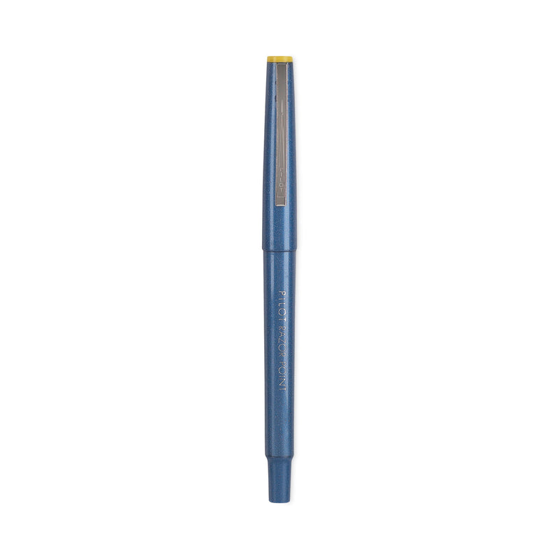 Pilot Razor Point Fine Line Porous Point Pen, Stick, Extra-Fine 0.3 mm, Blue Ink, Blue Barrel, Dozen