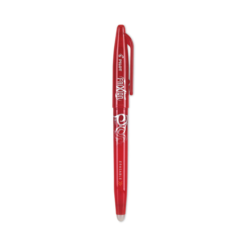 Pilot FriXion Ball Erasable Gel Pen, Stick, Fine 0.7 mm, Red Ink, Red Barrel