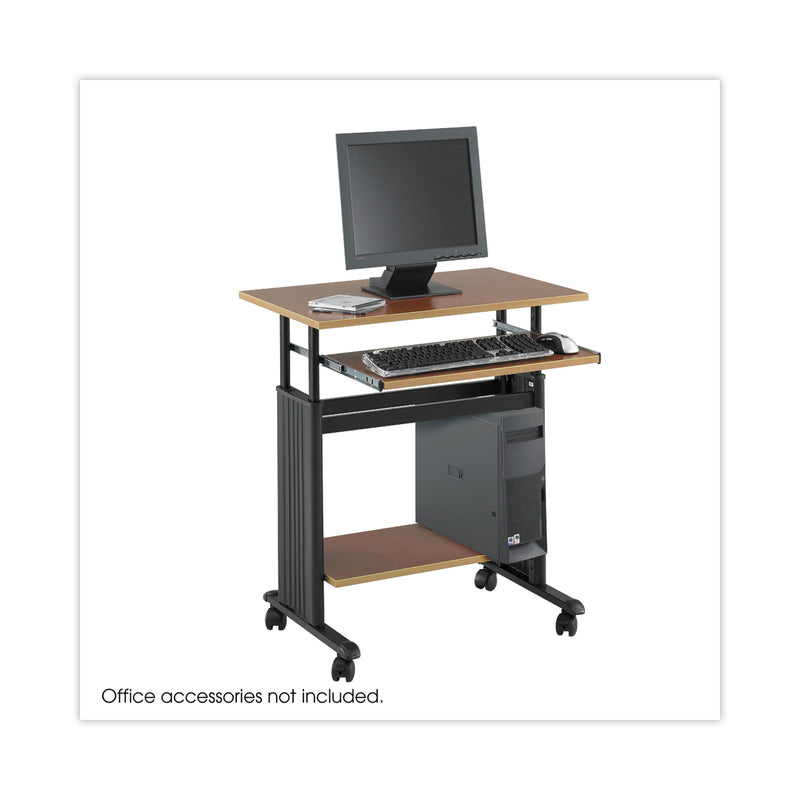 Safco Muv 28" Adjustable-Height Desk, 29.5" x 22" x 29" to 34", Cherry/Black